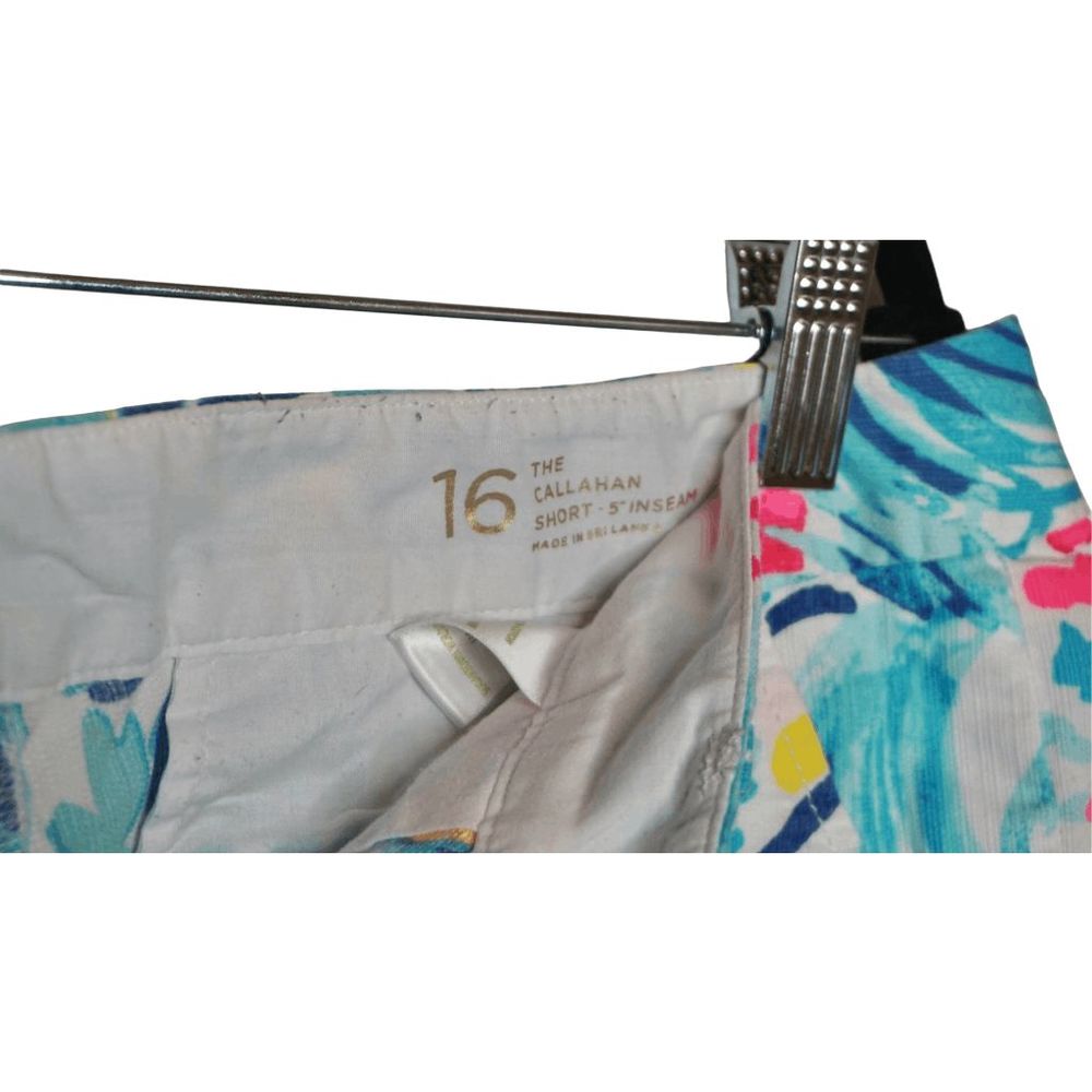 Lilly Pulitzer 5” Callahan Sz 16 Summer Shorts Serene Blue Tippy Top - Picture 5 of 6